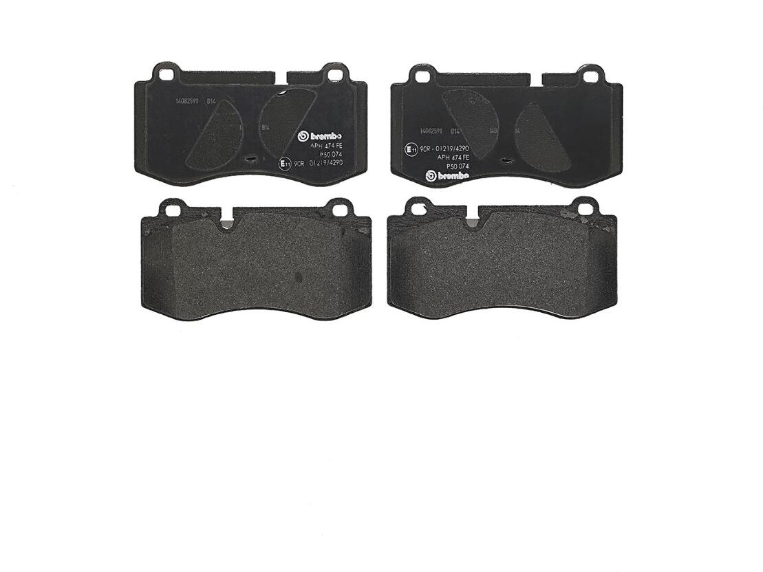 Mercedes Disc Brakes Kit -  Pads Front (Low-Metallic) 004420802064 - Brembo P50074